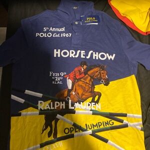 Polo Ralph Lauren 5th Annual Equestrian Jockey Horse Show Poster Shirt M